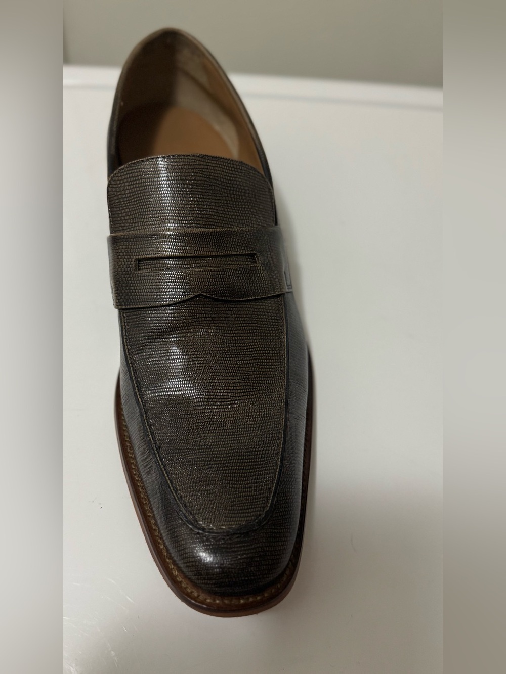 Florsheim Men’s Textured Brown Penny Loafers